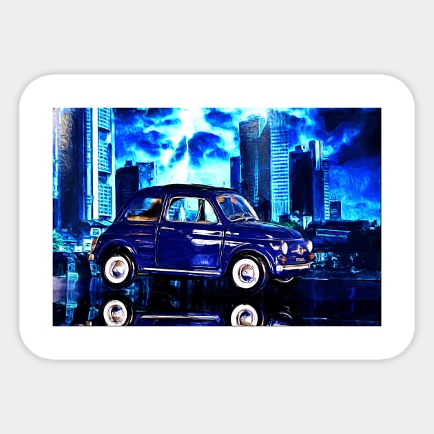 Fiat 500 Sticker by DeVerviers